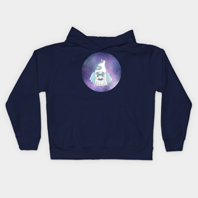 Angel Astro Gnomes Taurus Kids Hoodie by PurpleSpiritZone